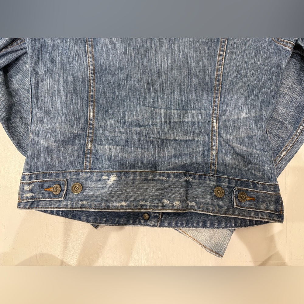 Vintage Lucky Brand denim Jean Jacket, S, women’s distressed - Picture 11 of 12